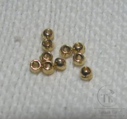 Вольфрамовый шарик с круглым отверстием D 2,7 Gold (10 шт)