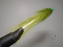 Муха лососёвая английское крыло WG Tube ( 51 ) Plastic 1 1/4 дюйма Olive Topol ( оливковый )