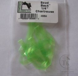 Силиконовая плёнка Scud Back 1/4 - 6mm Chartreuse Hareline