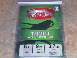 Конусный подлесок Trout Premium Leader 9FT 6X 3.7Lb 1.67Kg ( 2 шт ) Scientific Anglers