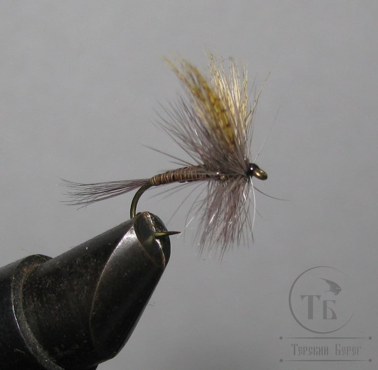 Муха сухая Dry fly Quill DFQ 30 "Wood duck "крючок № 12 ( Tmc )