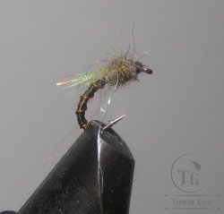 Муха нимфа Lt ( 61 )  Rainbow scud № 18