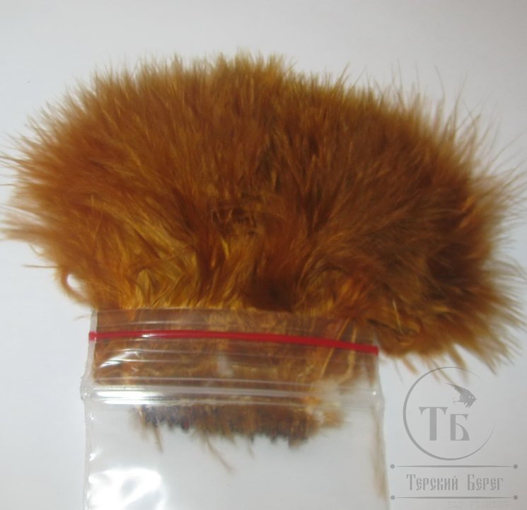 Мягкие пуховые перья Marabou Strung 1/8 OZ Golden Терский Берег