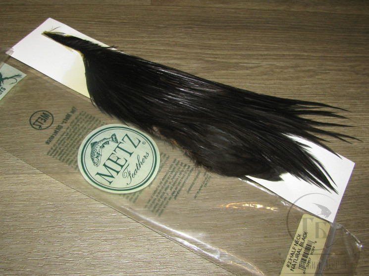 1/2 Скальпа петуха #2 Half Neck Natural Black METZ