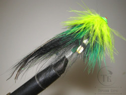 Муха лососёвая Turbo Pl. FF ( 14 ) Fl. Green Canary T 8,0 mm. 11 sm.