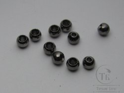 вольфрамовый шарик с круглым отверстием D 4,0 black nickel (10 шт)