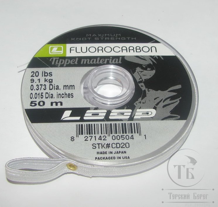 Поводковый материал Loop Tippet  Fluorocarbon 20 LB/9,1 кг, 0.373 mm, 50 m