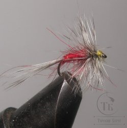 Муха сухая Dry fly ( 103 ) " Dry Fly Body Red  " крючок № 16 ( Kumho )
