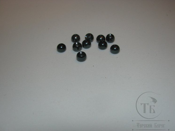 Вольфрамовый шарик с круглым отверстием D 2,7 Black Nickel (10 шт)