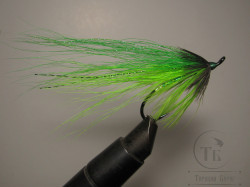 Муха лососевая на одинарном крючке ( 52 ) Green Lander Kumho Salmon Black № 2