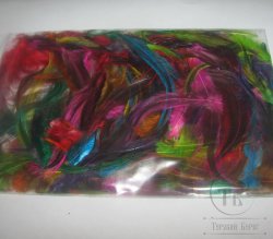Перо скальпа петуха Баджер Микс / Attractor Neck Hackle Badger Mix