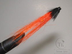Муха лососёвая английское крыло WG Tube ( 56 ) Plastic 1 1/2 дюйма Hot Orange Varzyga ( огненно оранжевая )