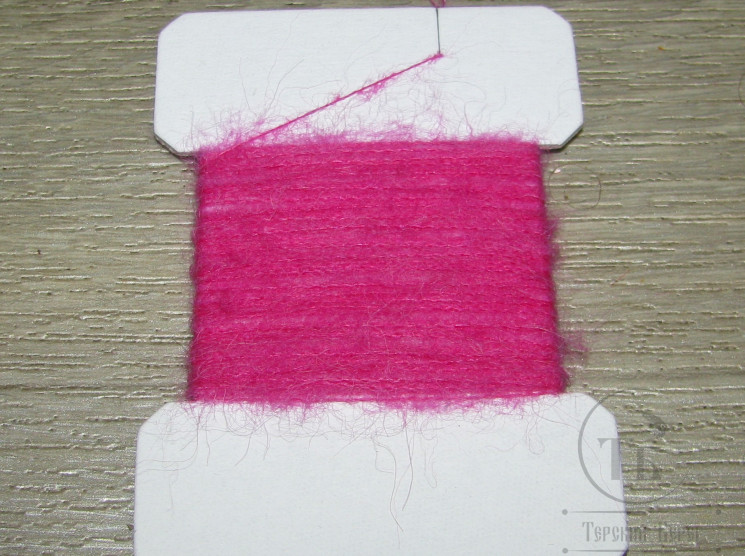 Шерстяная пряжа Mohair Dub Sm. Cerise 10 m.