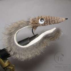 Муха щучья из оленя с зонкером Lemming Gray Glider кр. №4/0