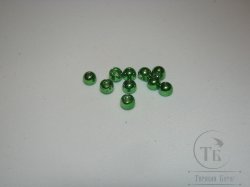 вольфрамовый шарик с круглым отверстием D 2,7 metallic green (10 шт)