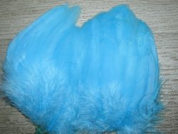 Перо петуха на коже лопаточное голубой Scapulars feathers Lt. Blue