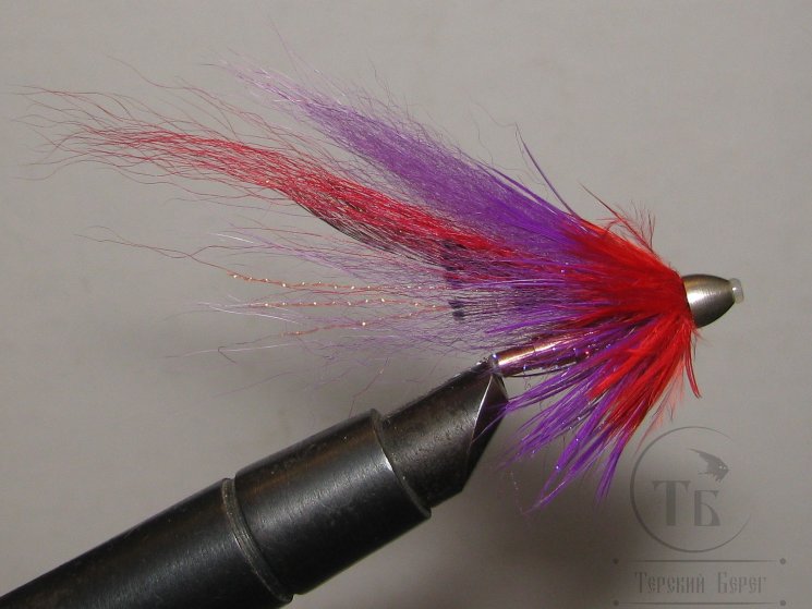  Муха лососёвая "Dragonfly Heavy" ( 12 ) Red Purple Dragonfly