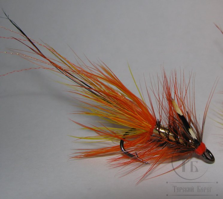 Муха лососёвая ( 27 ) Pot Belly Pig Orange Kumho № 4