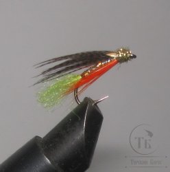 Муха мокрая Wet fly ( 130 ) JC Fl Chart tag крючок № 10 