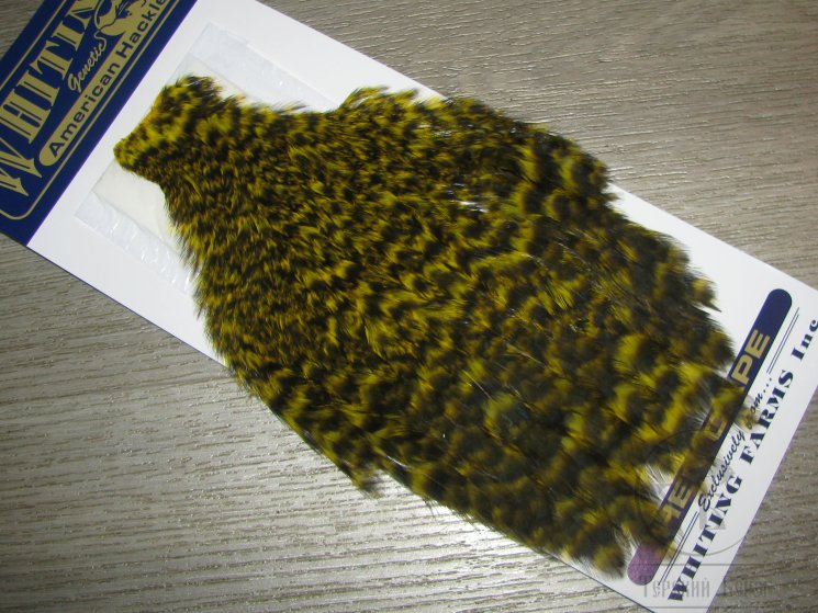 Скальп курицы American Hen Cape гризли жёлтый / Grizzly Yellow Whiting