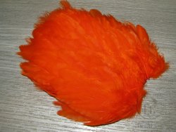Перо курицы огненно-оранжевое 1/2 Soft Hackle Hot Orange