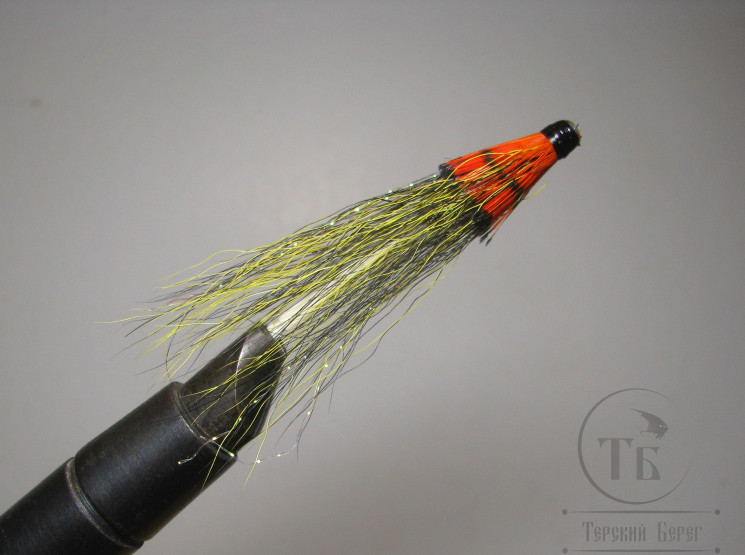Лососёвая муха Shrimp Англ. крыло ( 20 ) Golden Killer Shrimp пластик 1 1/4 дюйма 