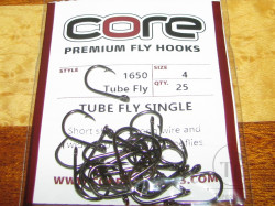 Крючок одинарник трубочный Tube Single # 4 (25 шт.) Premium Fly Hook Core