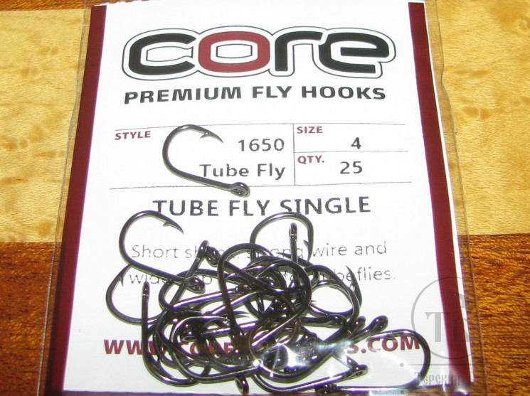 Крючок одинарник трубочный Tube Single # 4 (25 шт.) Premium Fly Hook Core