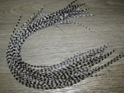 Перо Dry Fly (для сухих мух) 10 шт гризли  , крючки № 10