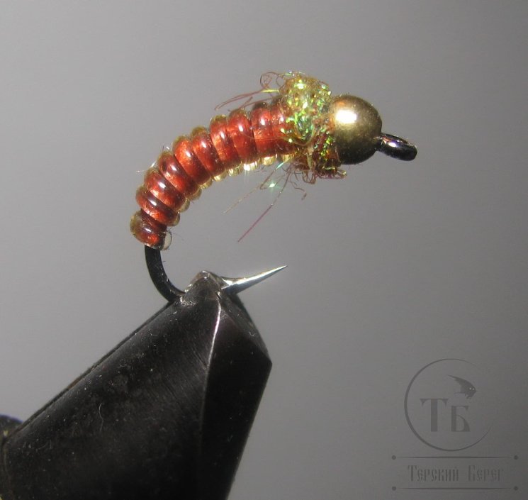 Муха нимфа Scud ( 39 ) GH Rusty Brown nymph крючок scud № 10