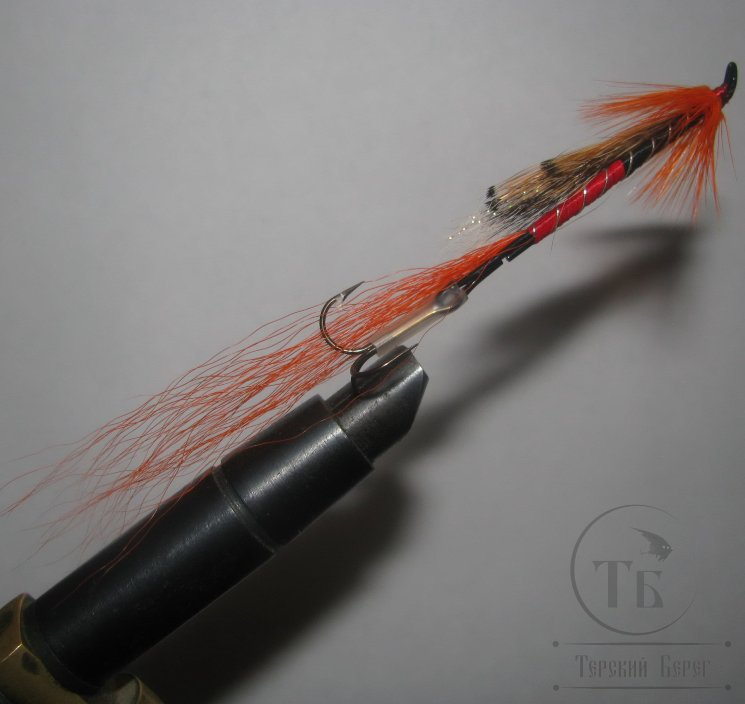 Лососёвая муха Shrimp ( 67 ) Orange ( Ведингтон 55 мм ) 
