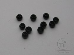 вольфрамовый шарик с круглым отверстием D 3,0 black  (10 шт) 
