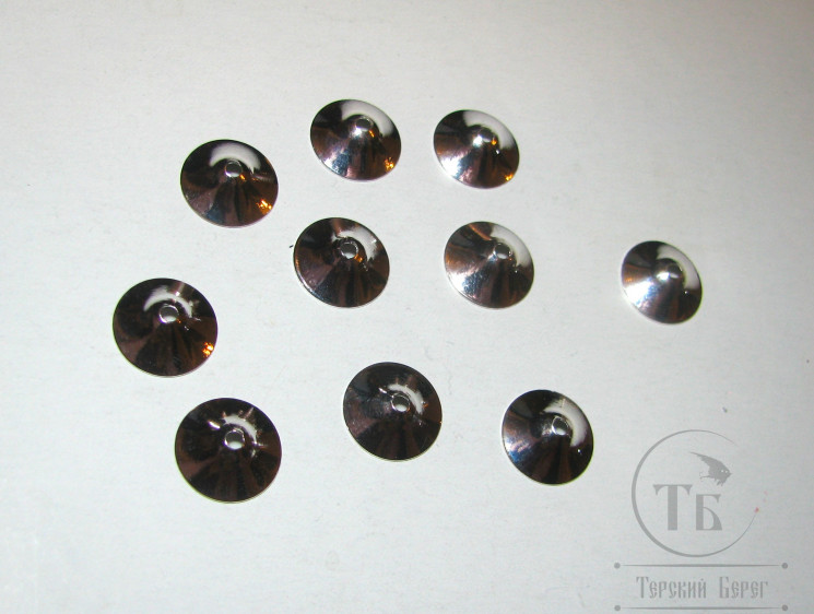 Конус ( турбо диск ) 12 мм 10 шт Silver