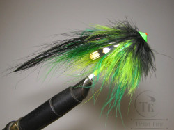 Муха лососёвая Turbo Pl. FF ( 22 ) Black Green T 8,0 mm. 11 sm.