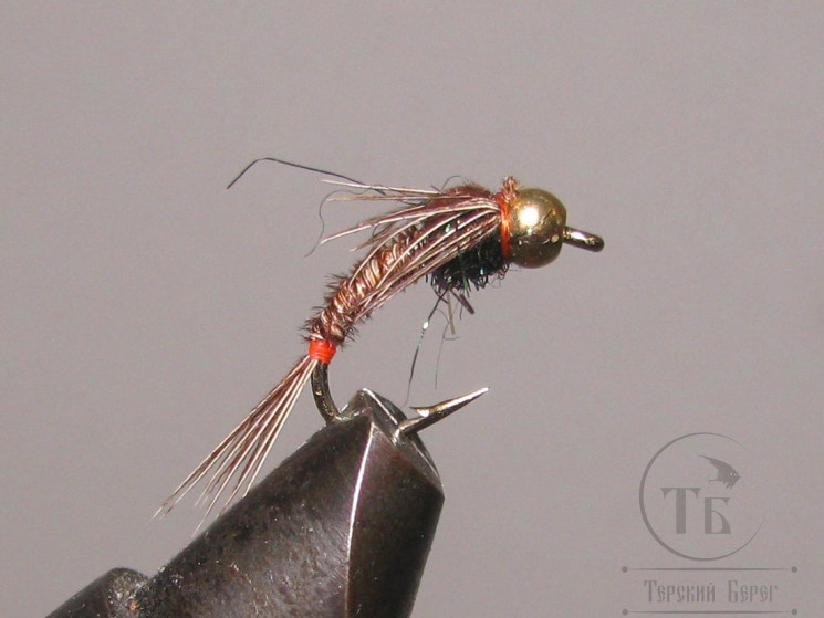 Муха нимфа Scud ( 20 ) GH PT Ice Brown nymph крючок scud № 14