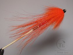  Муха лососёвая с "английским крылом" WG tube Mt. ( 32 ) D 2,6 медь 1 3/4 дюйма Hot Orange  