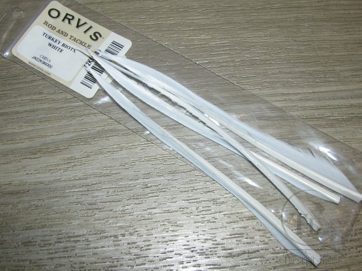 Перо индюка биот / Turkey Biot White Orvis