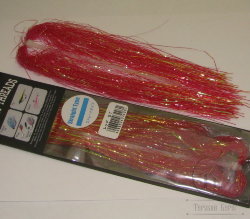 Плоский тисненый люрекс  Staight Tupe red / pearl Japan