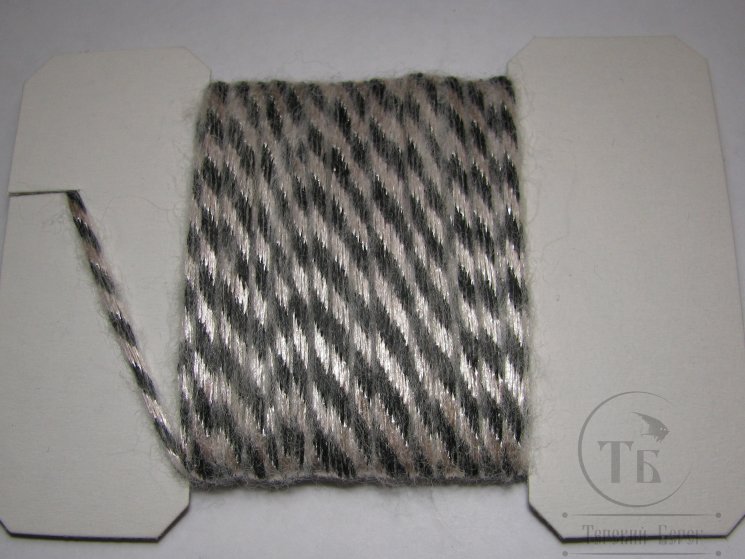 Плоская шерстяная тесьма Body Wool Braid Gr. Silver / Gray ( 3 метра )