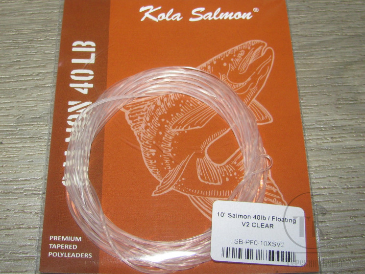 Полилидер 10 Ft ( 3.0 m 3.6 g ) Polyleader Salmon 40 Lb Floating V2 Clear Kola Salmon
