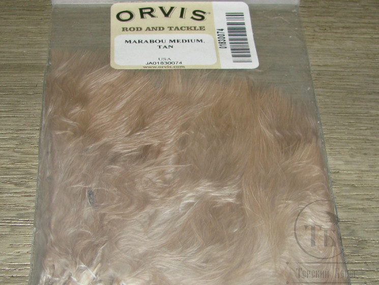Мягкие пуховые перья Marabou Strung 1/4 OZ Tan ( Metz , Wapsi )