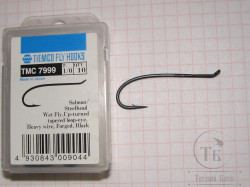 Крючки ТIEMCO Fly Hook Salmon TMC 7999 Black № 1/0 ( 10 штук )