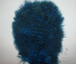Перо петуха пушистое мягкое, фактуры "марабу" Chiсkabou Whiting Grizzly King Fisher Blue