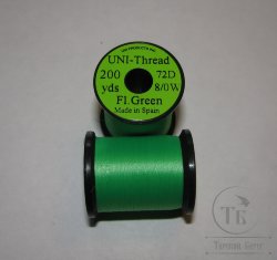 Монтажная нить UNI THREAD 8/0 Fl. Green 200 yds