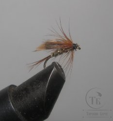 Муха мокрая Wet fly ( 27 ) March  Brown Var. крючок № 16 ( Kumho Wet)
