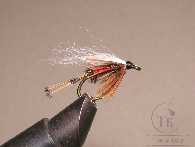 Муха форелевая Wet ( 13 ) Calf Tail Royal Coachman крючок S80NP-BR № 8
