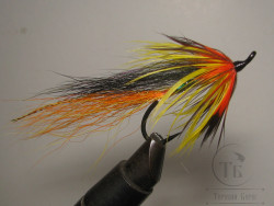 Муха лососевая на одинарном крючке ( 55 ) Tay Rider Kumho Salmon Black № 4