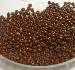 Стеклянный шарик D 3.0 коричневый матовый