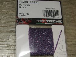 Материал для намотки тел и сегментов Pearl Braid Purple PPB4 90 Size 4 Textreme 3 м