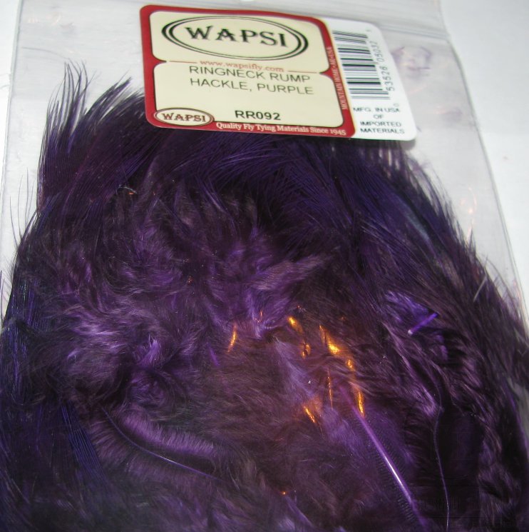 Перья крупа охотничьего фазана Ringneck Rump Hackle Purple  Wapsi
